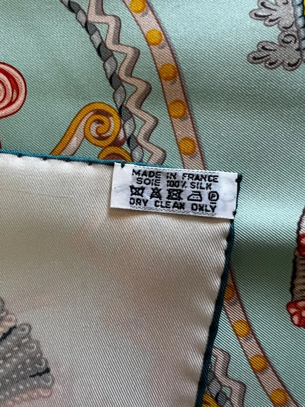 Authenticated Hermès Paris Pegase Silk Scarf, made in France